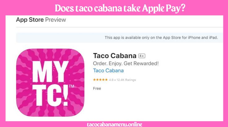 does taco cabana take apple pay